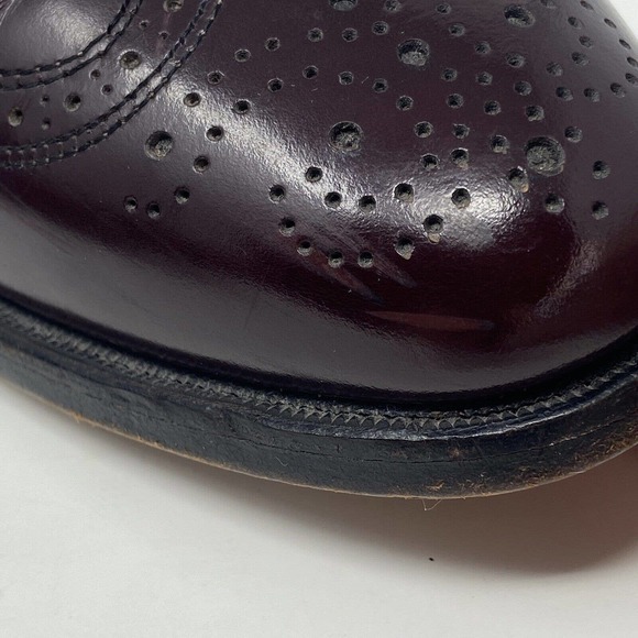 Allen Edmonds Townley Burgundy Leather Wingtip Dress Shoe 4777 Size‎ 9 - Picture 10 of 12